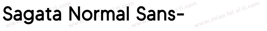 Sagata Normal Sans字体转换
